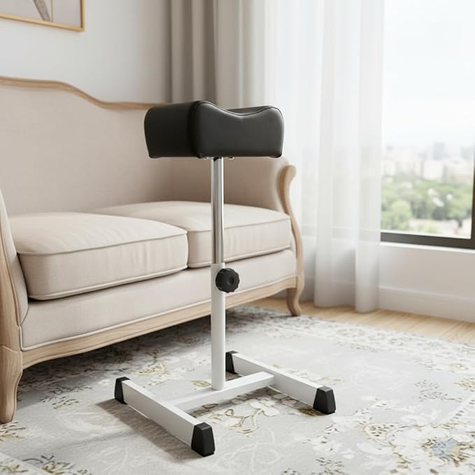 Pedicure Foot Rest,Soft,Nail Tech,Tattoo,Spa,Reinforce,Adjustable Height,Non-Slip,Black