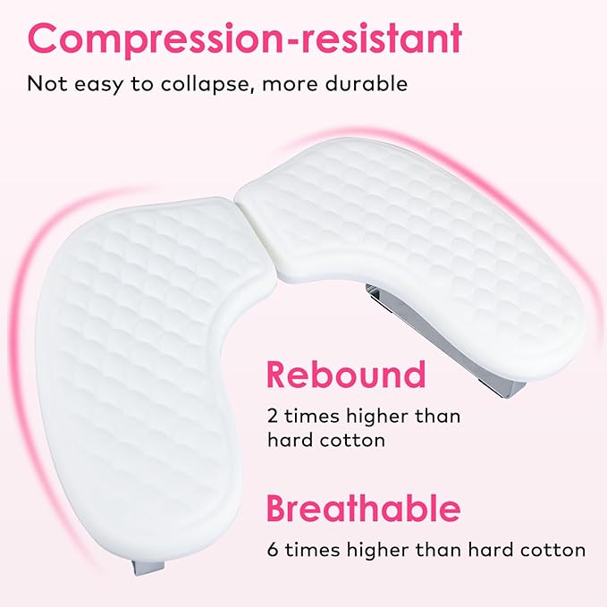 Nail Arm Rest for Nails Tech, BORNBYME Update PU Leather Fish Pattern U-shaped Hand Nail Stand Rest for Manicure, White
