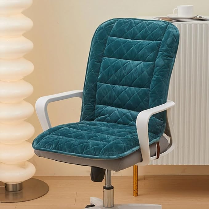 Office Chair Cushion Desk Chair Cushion Soft Seat Cushion Non-Slip Rocking Chair Pads with Ties High Back Chair Cushion for Office Car Home Dining Room Kitchen,100 * 48cm