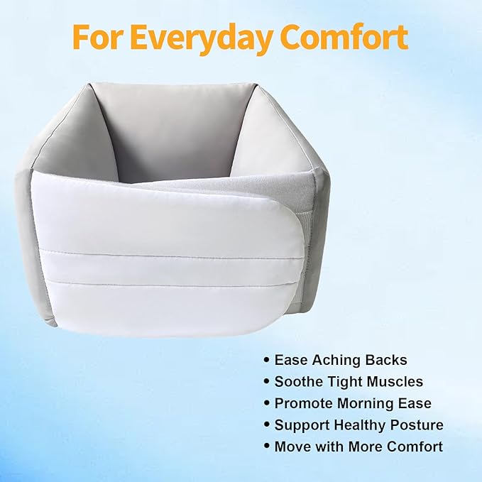 Lumbar Support Pillow for Sleeping – Adjustable Waist Cushion for Lower Back Gap – Breathable Ice-Silk Memory Foam for Side & Back Sleepers, Bed & Sofa Rest