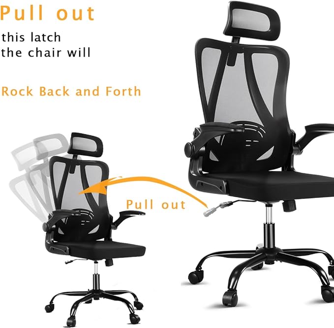 Office Chair, Gaming Chair Desk Chair Comfy Computer Chair Ergonomic Office Chair Mesh Office Chair with Rolling for Gaming Home and Office