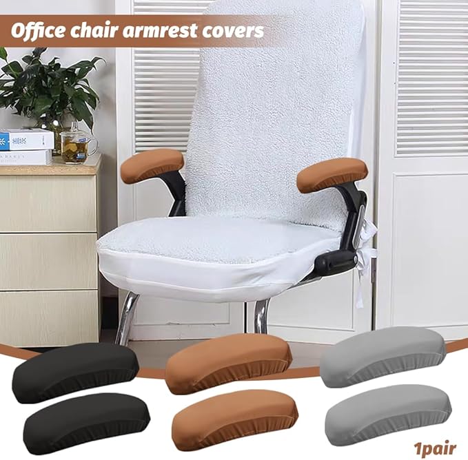 Kakalote Office Chair Armrest Covers, 1pair Stretchable Stretch Computer Chair Slipcover Desk Chairs Arm Cover for Office, Desk, Gaming Chairs (Black)