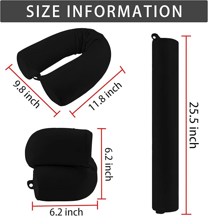Twist Memory Foam Travel Pillow for Neck, Chin, Lumbar and Leg Support-for Travling on Airplane, Train, Bus or at Home-Adjustable, Bendable Roll Pillow with Washable Soft Cover