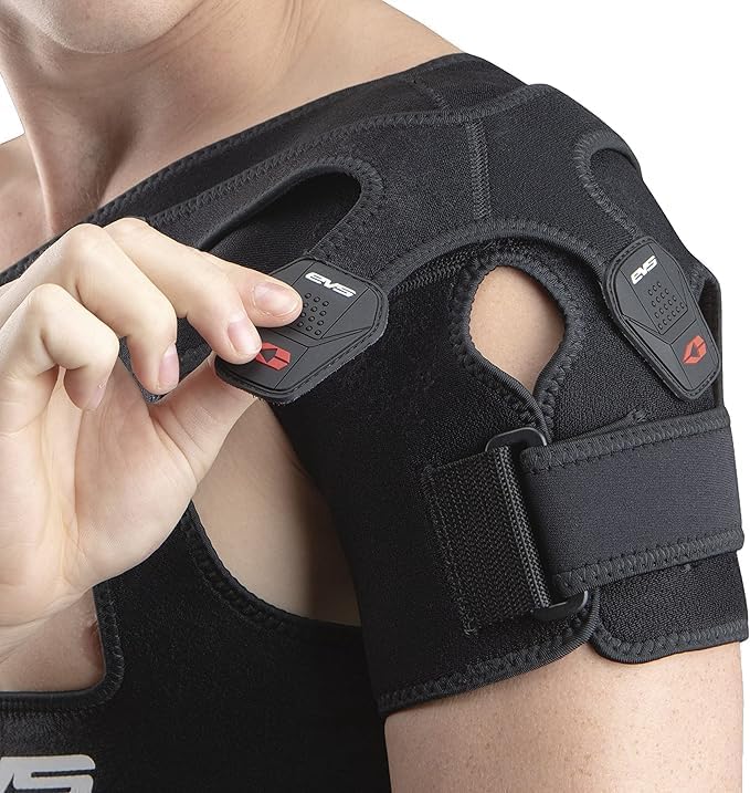 EVS SB05 Dual Shoulder Brace, Compression Fit, w/X-Straps, Medical Grade