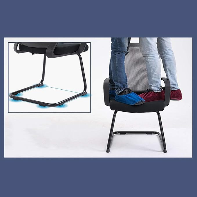 Mlaea Mesh Office Chairs, Comfortable Breathable Desk Chair with Lumbar Support, Executive Computer Reception Chair, 57 * 52 * 96CM(Color:Black)