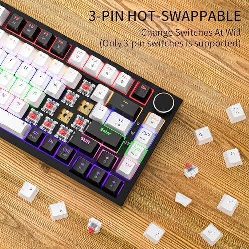 Newmen GM326 Mechanical Keyboard,75% Percent Gaming Keyboard,Wired Keyboard