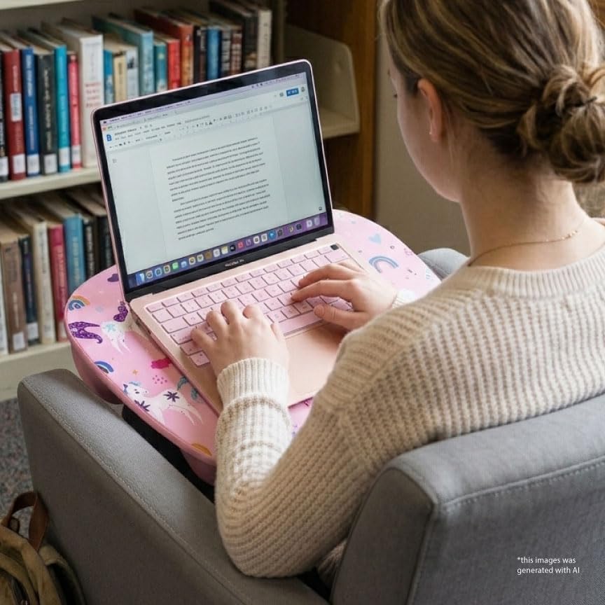 LAPGEAR MyStyle Lap Desk – Unicorn, Fits 15.6” Laptops