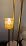 Lightdot Amber Glass Floor Lamp with Table Farmhouse Modern Gold Floor Lamp