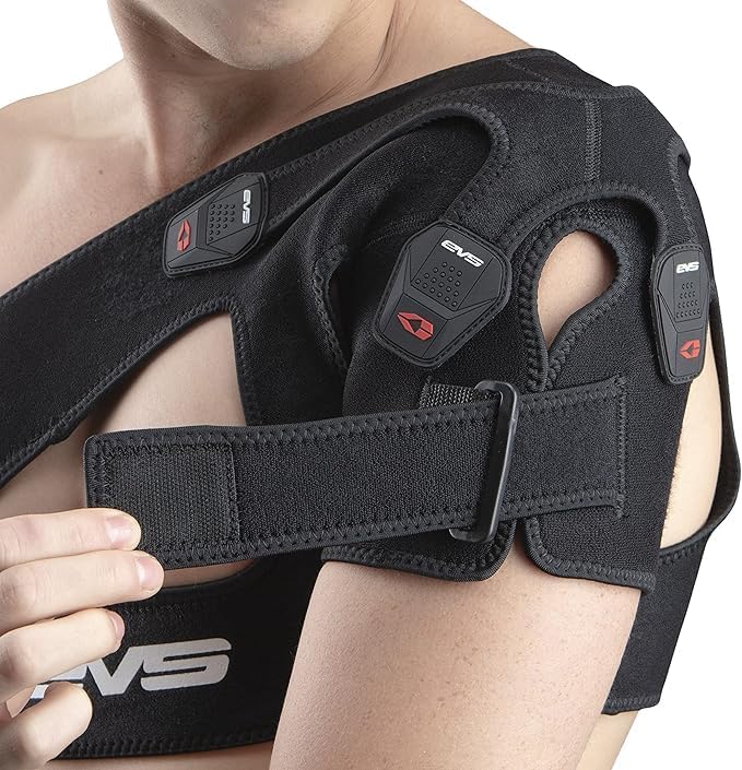 EVS SB05 Dual Shoulder Brace, Compression Fit, w/X-Straps, Medical Grade