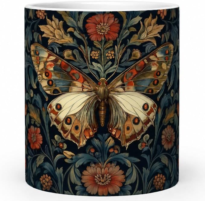 Pen Holder for Desk Ceramic Pencil Cup, Cute Makeup Brush Desk Organizer, Desk Accessories, School Supplies, Teacher Appreciation Gifts, Birthday Christmas Gift for Women (Butterfly)