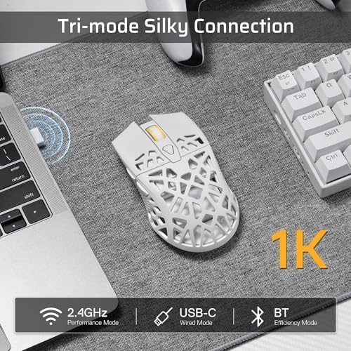 LTC GM023 Tri-Mode Wireless Gaming Mouse, White