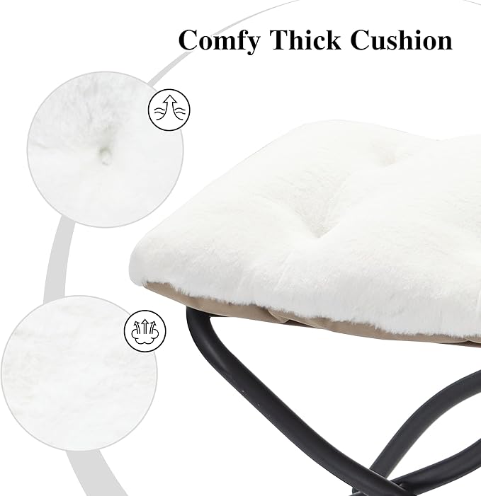 15"(H) Folding Ottoman, Set of 2, Foldable Footrest Stool, Small Foot Stool for Couch, Collapsible Foot Rest Ottoman for Sofa, Accent Padded Ottomans for Living Room, Bedroom, White