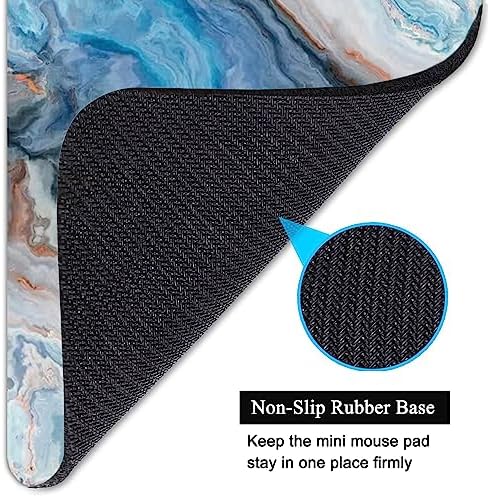 Small Mouse Pad, Mini Mouse Pad 6 X 8 Inch with Non-Slip Rubber Base for Keyboard Tray Laptops Wireless Mouse Home Office Travel, Washable & Portable (Abstract Colorful Marble 01)