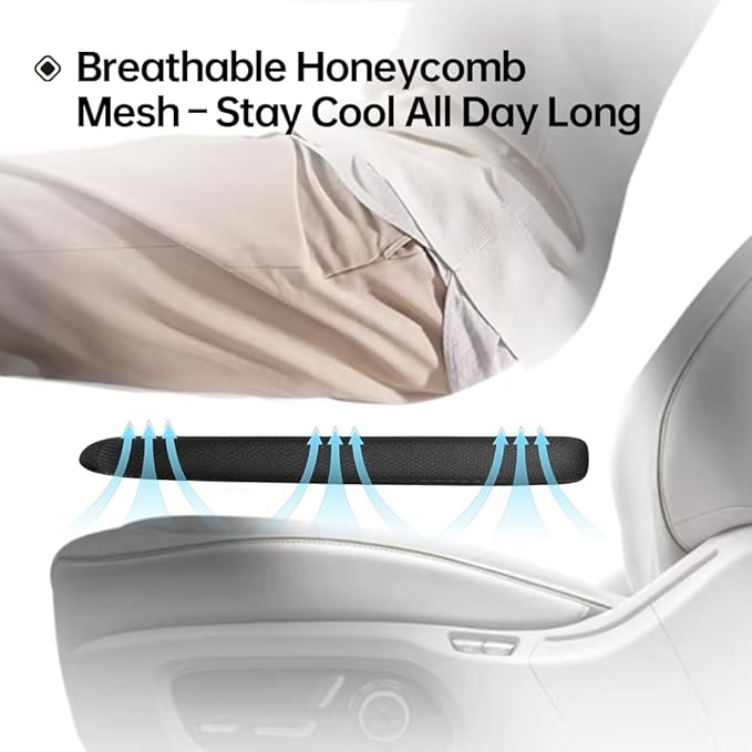 2Pack Lumbar Support Pillow & Seat Cushion for Car, Breathable Mesh, Wear-Resistant, Ergonomic Design, Back and Waist Support, Hip Cushioning, Comfortable for Long Time Driving and Sitting