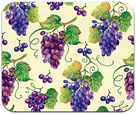 Non-Slip Rectangle Mousepad, WIRESTER Bunch Purple Grapes Mouse Pad for Home, Office and Gaming Desk