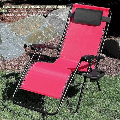 Chaise Lounge Neck Support Pillow with Adjustable Strap,Ergonomic Headrest Pillow Portable Bolster Cushion for Patio Backyard Beach Pool Garden Recliner (Navy)