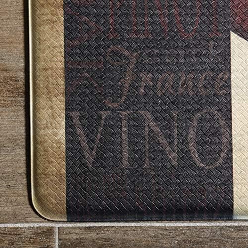J&V TEXTILES Anti-Fatigue Mat (Wine Silhouette)