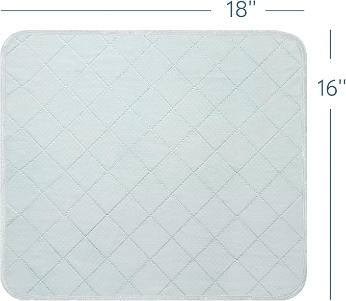 Waterproof Chair Pads for Incontinence, 4 Pack Reusable Seat Protector Pads 18" x 16", Absorbent Wheelchair Pad Covers, Washable Chair Pads for Adults, Kids & Pets - Gray