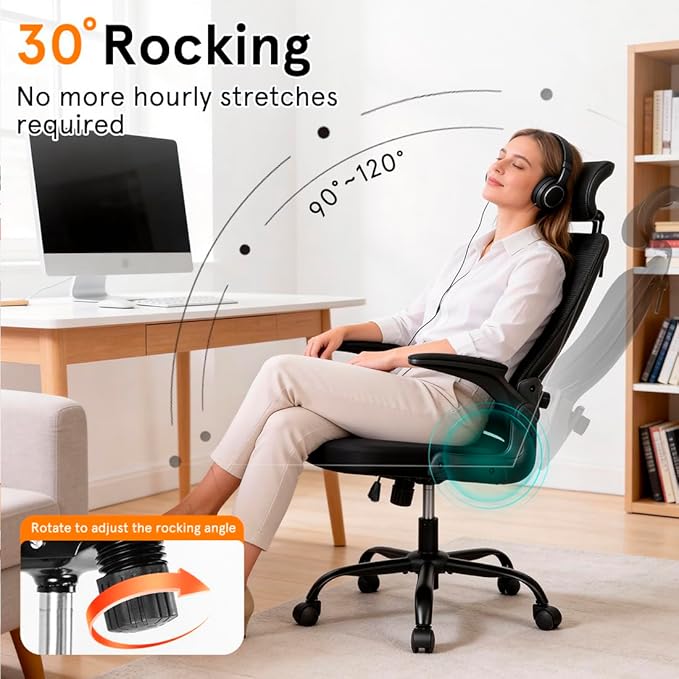 Office Chair, Gaming Chair Desk Chair Comfy Computer Chair Ergonomic Office Chair Mesh Office Chair with Rolling for Gaming Home and Office
