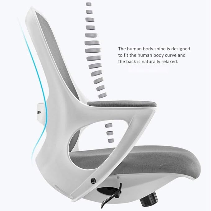 Office Chair with Breathable Mesh Seat Computer Chair with Adjustable Seat Height and Task Chair with Firm Arm Rests (Color : A)