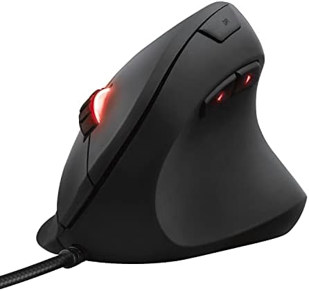 Trust Gaming GXT 144 Rexx Vertical Ergonomic Gaming Mouse, 250-10,000 DPI, 6 Buttons, Black