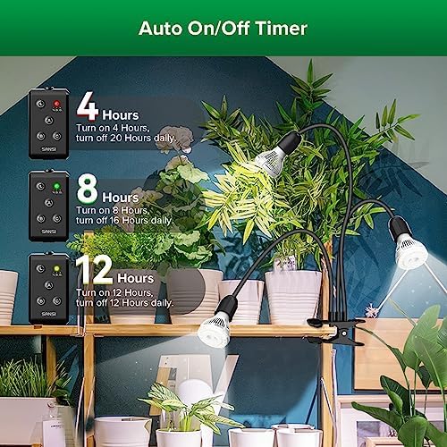 SANSI LED Grow Lights for Indoor Plants, Lifetime Free Bulb Replacement
