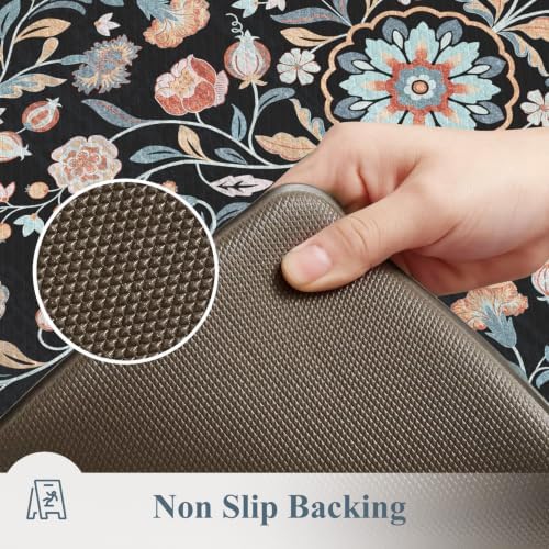 KIMODE Anti Fatigue Kitchen Floor Mats Cushioned,Kitchen Runner Rug 2 Piece