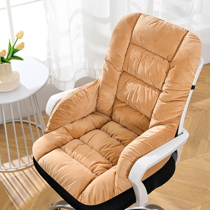 Desk Chair Cushion Office Chair Pad with High Back Support Seat Cushion with Non-Slip Bottom for Office Car Home Dining Room Kitchen