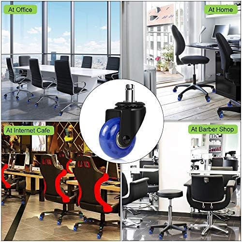 2 inch Office Chair Caster Wheels, Smooth Silent Swivel Wheels