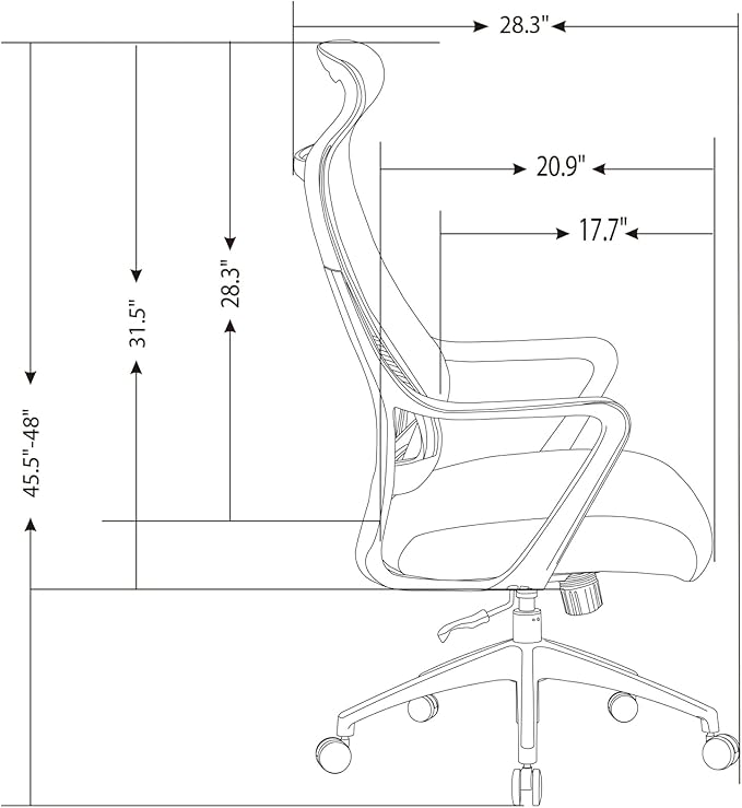 Realspace® Lenzer Mesh High-Back Task Office Chair, Black, BIFMA Compliant