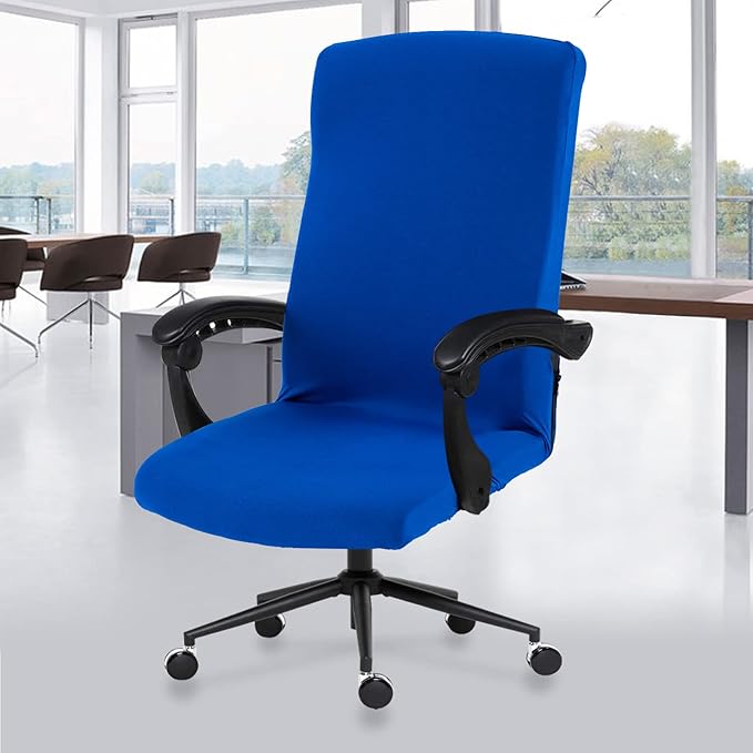 DIVA EN CAMINO DEC Stretch Office Chair Cover with Zipper, Soft Polyester Slipcover for High Back or Rotating Desk Chair