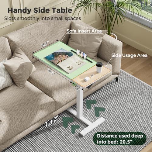 Gibbon Mounts 32” Rolling Mobile Standing Desk, Bedside Table with Wheels