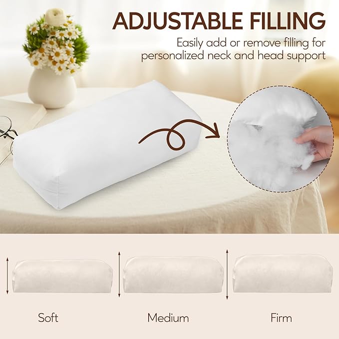 Neck Pillow for Recliner Chair, 14" Adjustable Recliner Pillow for Headrest, Soft Velvet Weighted Back Non-Slip Head Pillow for Recliner, Couch, Chair, Sofa