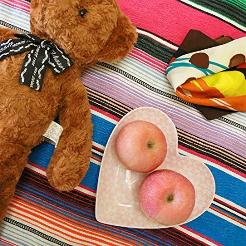 Xplanet 84 X 59 Inch Mexican Serape Blanket Bay Window Blanket, Mexican Tablecloth Bed Blanket Table Cover Tapestry Blanket Picnic Mat for Mexican Party Wedding Decorations Home Decor (NEW Rose Pink)