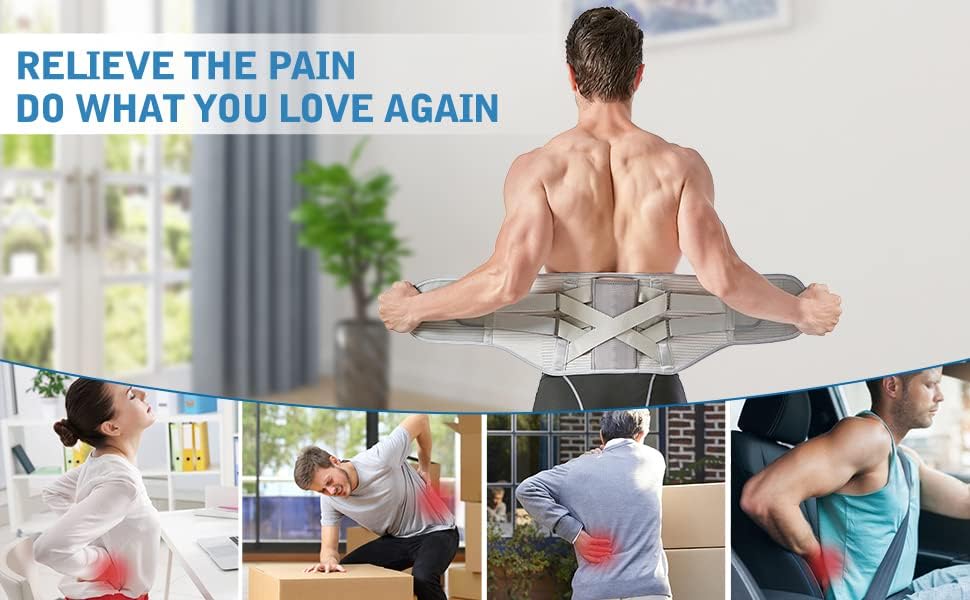 Back Brace for Lower Back Pain, Lumbar Support Belt for Men/Women