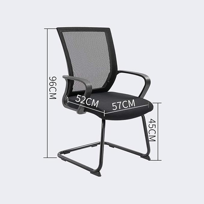 Mlaea Mesh Office Chairs, Comfortable Breathable Desk Chair with Lumbar Support, Executive Computer Reception Chair, 57 * 52 * 96CM(Color:Black)