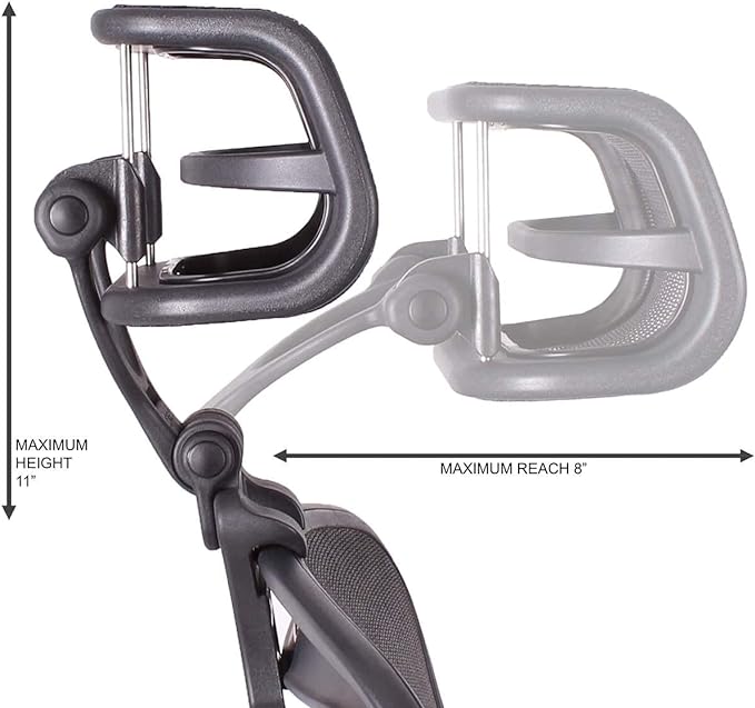 Engineered Now The Original Headrest for The Herman Miller Aeron Chair (H4 for Classic, Carbon)