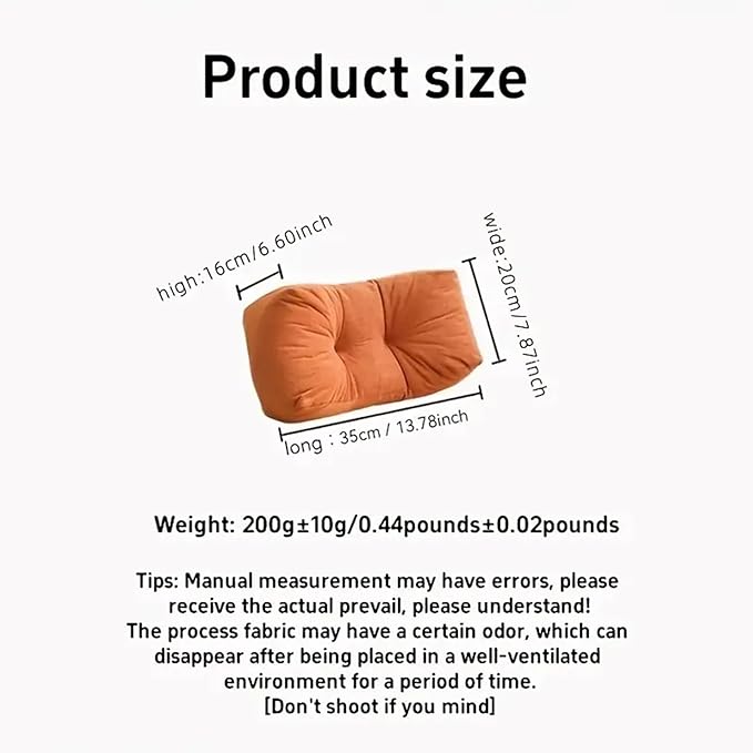 Back Pillow for Chair, Lumbar Support Pillow for Office Chair Lower Back Pain Relief Soft Cushion Car Bed Couch Sitting High Elasticity (Yellow, 35cm*16cm*20cm)