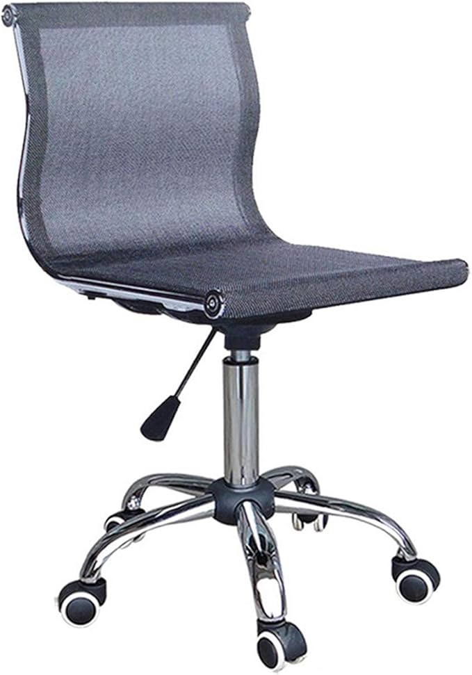 Mlaea Breathable Mesh Chair, Executive Computer Desk Chair with Adjustable Height and Rolling Wheels, Ergonomic Desk Chair, 40 * 40 * 45-55CM(Color:Gray)