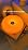 Orange Donut Lamp, Cordless Rechargeable Table & Wall Light, Touch Dimmable