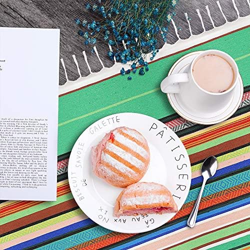 Xplanet 84 X 59 Inch Mexican Serape Blanket Bay Window Blanket, Mexican Tablecloth Serape Tatami Blanket Bed Blanket Table Cover Tapestry Blanket Picnic Mat for Mexican Party Wedding Decorations