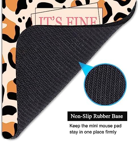 Small Mouse Pad, Mini Mouse Pad 6 X 8 Inch with Non-Slip Rubber Base for Keyboard Tray Laptops Wireless Mouse Home Office Travel, Washable & Portable (Inspirational Quotes)