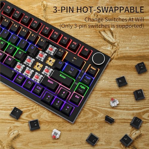 Newmen GM326 Mechanical Keyboard,75% Percent Gaming Keyboard,Wired Keyboard