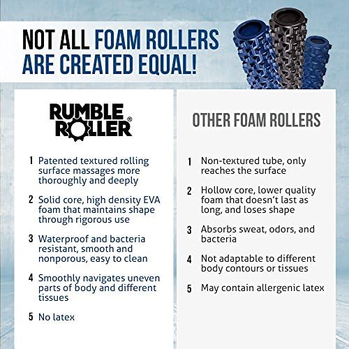 RumbleRoller Original Foam Roller Deep Tissue Massage Roller for Muscle Recovery (Midsize 22-Inch Pink)