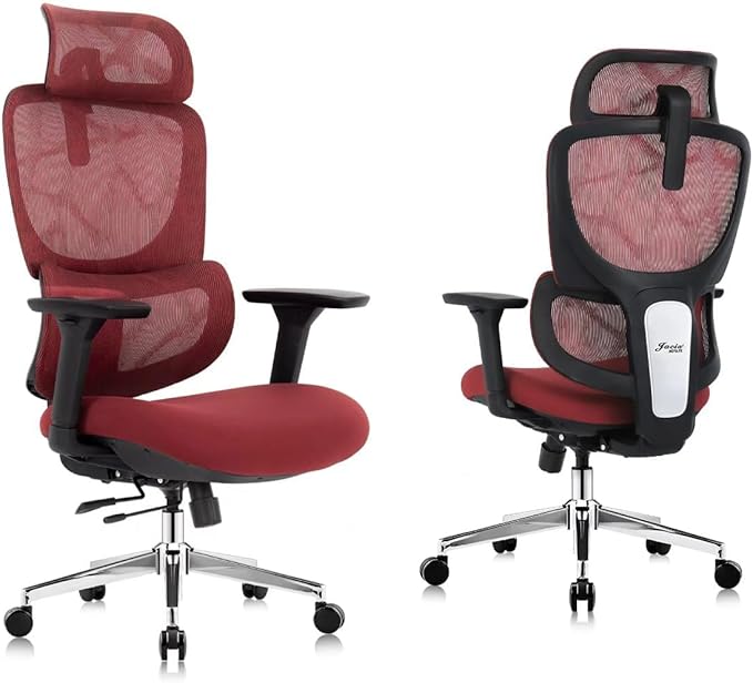 Jacia House TSCA Certified Ergonomic Mesh Office Chair, Big Tall Gaming Chair Adjustable Lumbar Support, 4D Armrests, 2D Headrest, 135° Reclining Rolling Swivel Desk Chairs with Seat Lock 600lb