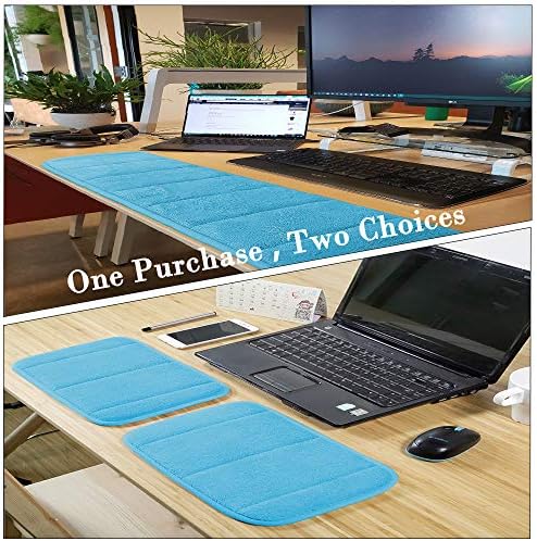 2 Sets Ergonomic Computer Elbow Wrist Pad, AUHOKY Long & Short Size Combination Keyboard Wrist Rest Elbow Support Mat for Office Desktop Working Gaming - Memory Foam Relieve Elbow Pain (Blue)