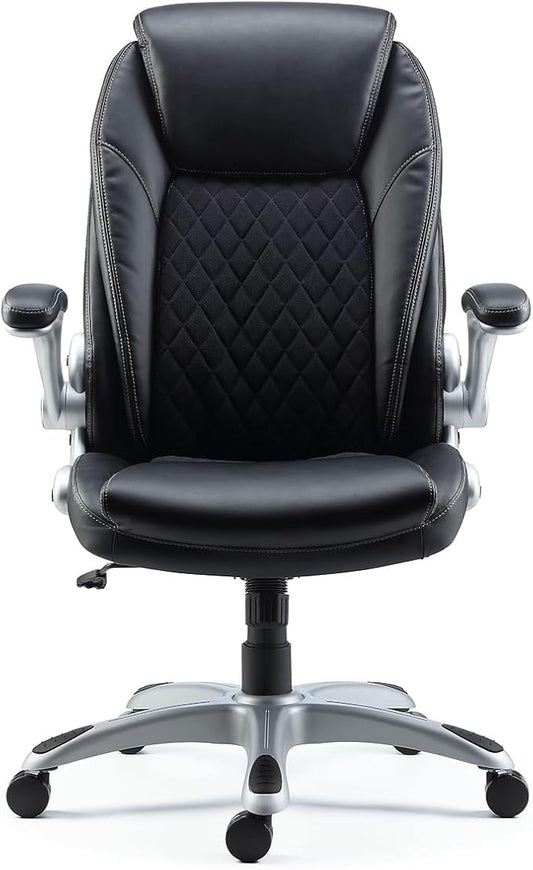 STAPLES Sorina Bonded Leather Chair - Adjustable Office Chair with Plush Padding, Provides Lumbar, Arm and Head Support, Perfect Desk Chair for The Modern Office