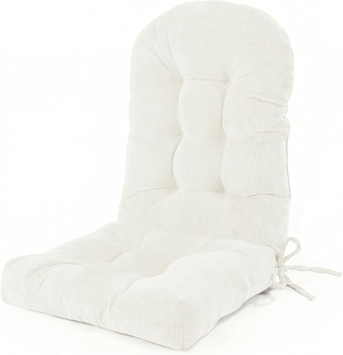 Rocking Chair Cushions Set - Non-Slip Adirondack Chair Cushions with Ties Indoor/Outdoor Rocking Chair Pad for Living Room, Bedroom, Balcony, Office