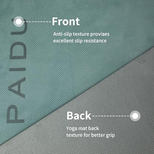 PAIDU POE Yoga Mat （10mm）Extra Thick Fitness Mat 72"x24" with Carry Strap