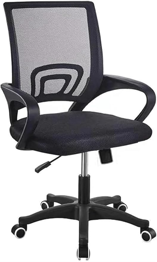 Office Chair Breathable Mesh Home Office Desk Chairs Backrest Office Desk Chair Load of 150kg Desk Chairs(Color:Black-)